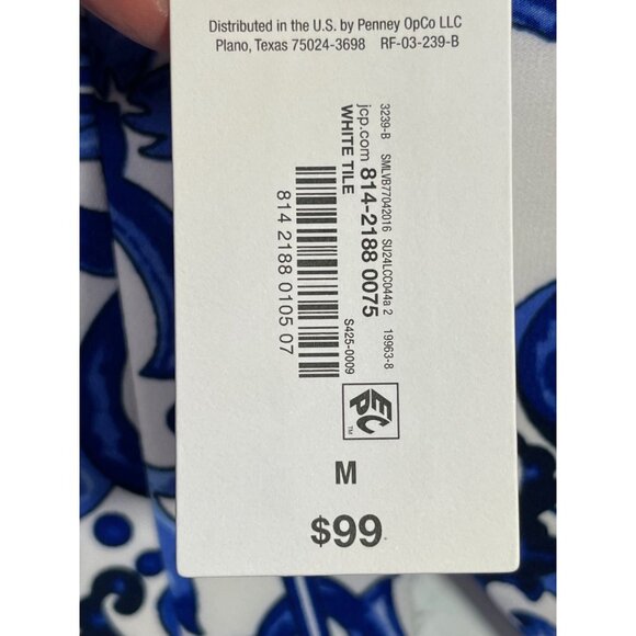 Liz Claiborne Womens Classic Fit Blazer Blue & White Size Medium - Picture 8 of 10